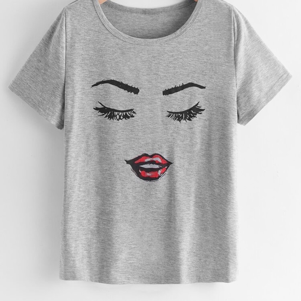 Gray T-shirt woman’s
